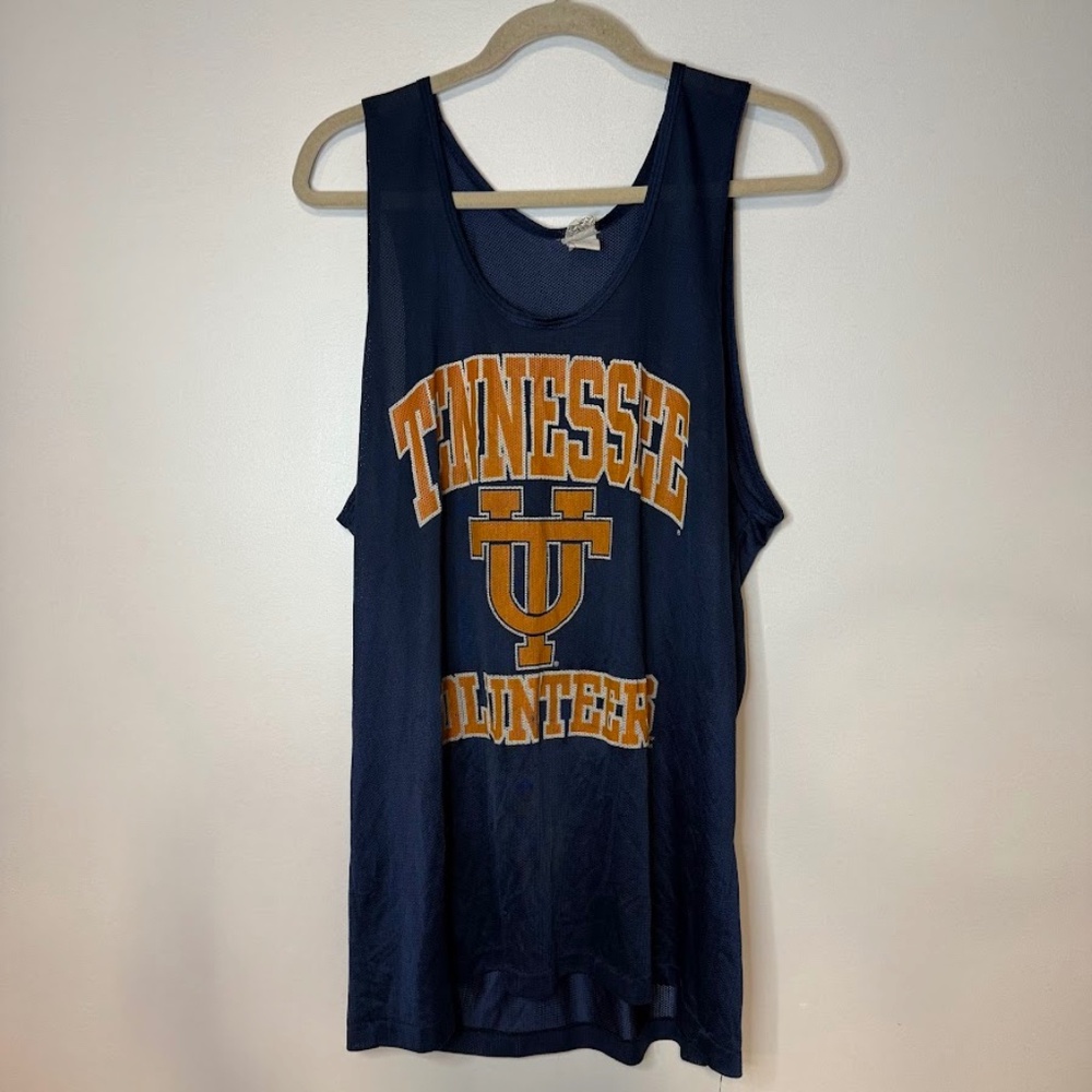Vintage Tennessee Volunteers UT Mesh Sleeveless Jersey Tank Basketball Football